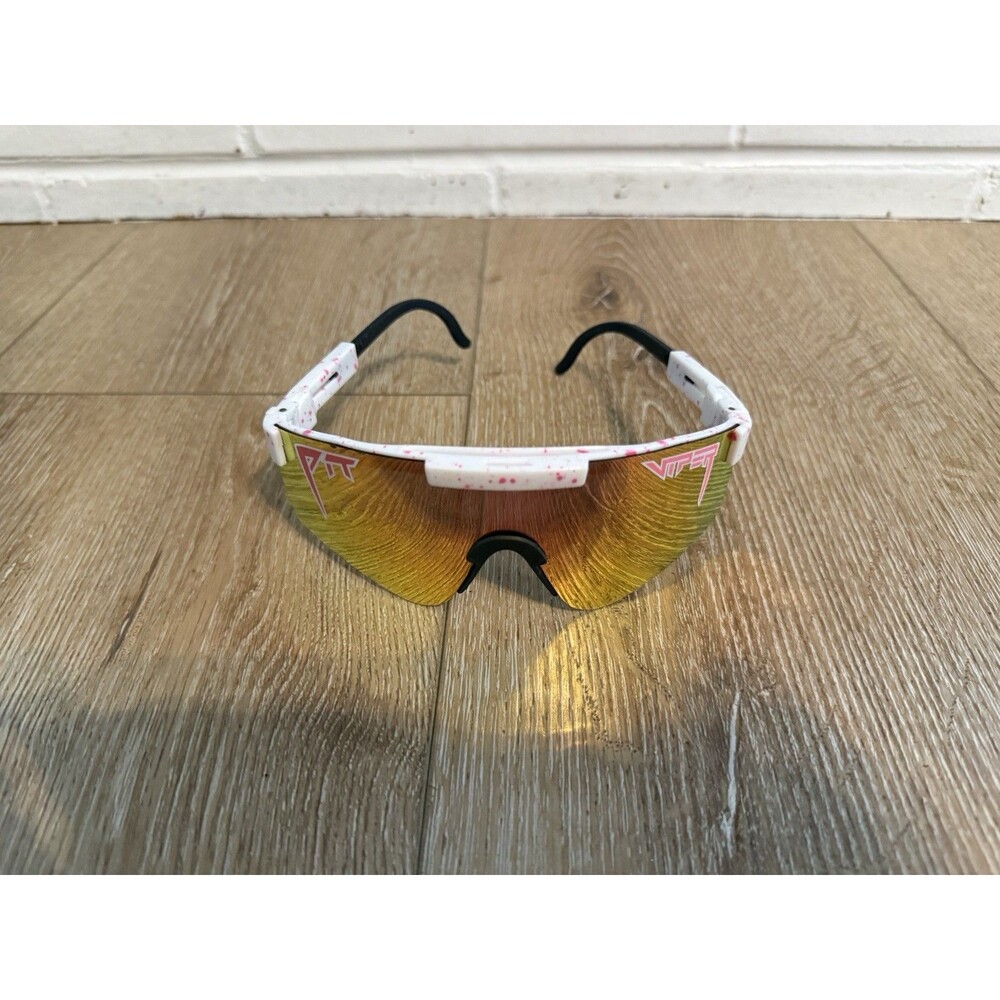 PIT VIPER The LA Brights Original Polarized White with Pink Splatter Sunglasses